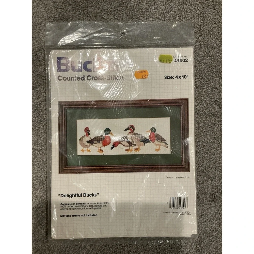 Vintage Bucilla Counted Cross Stitch kit #49802 